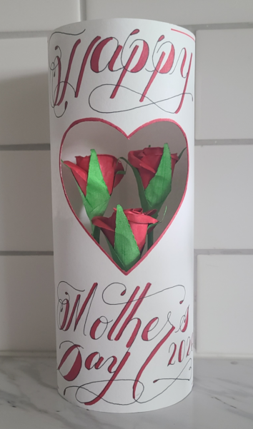 Mother's Day rose cylinder artwork