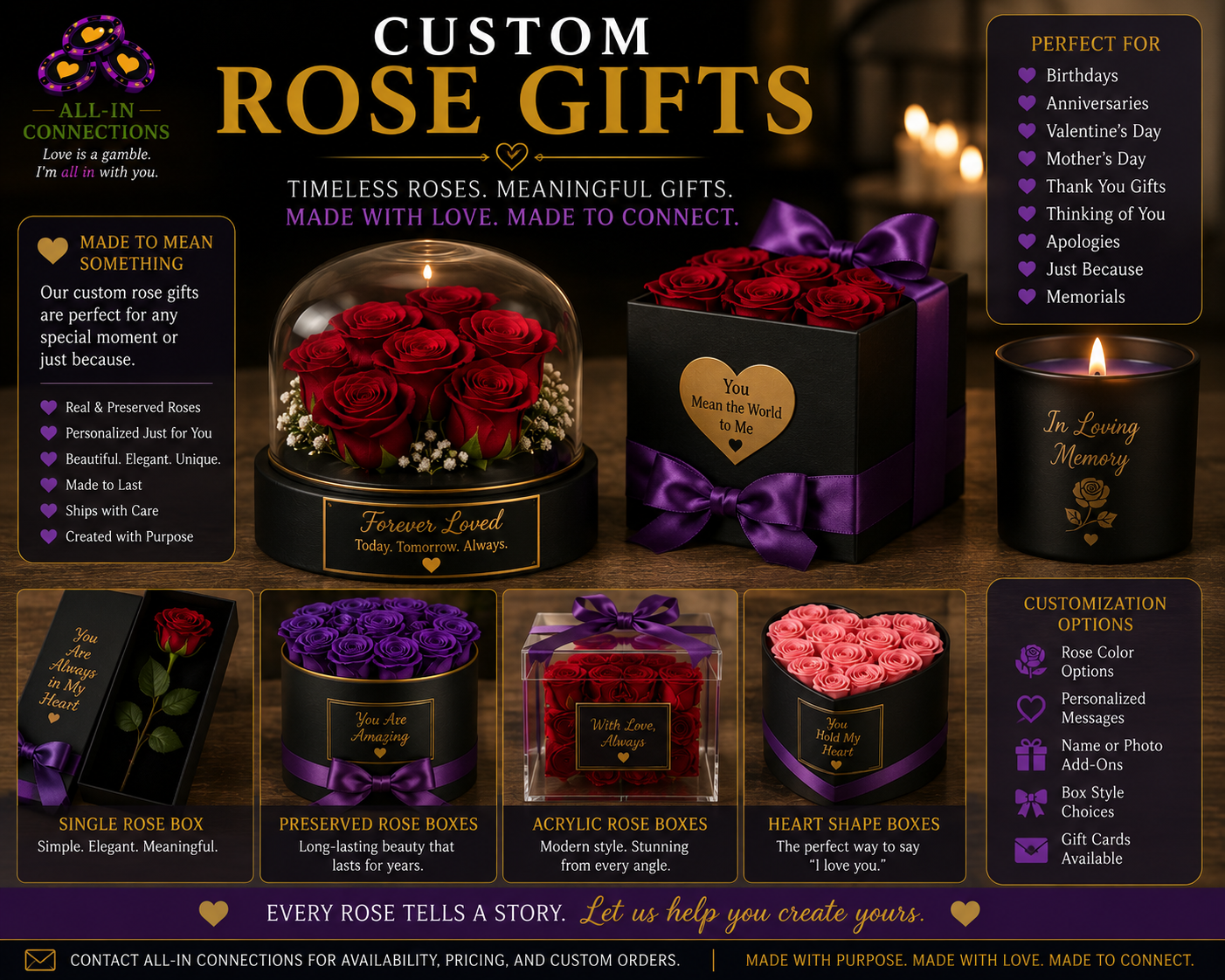 Custom rose gift
